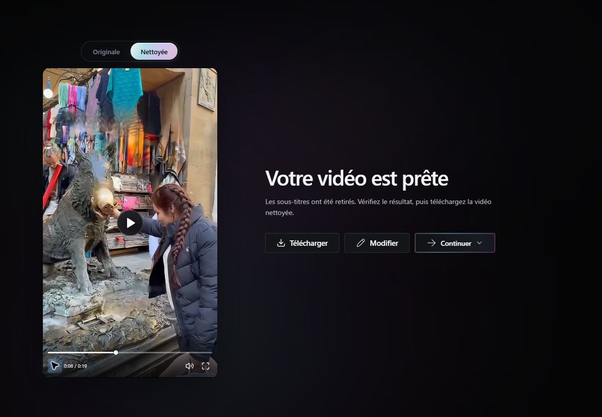 Capture réelle de Gems : Supprimez les sous-titres incrustés.