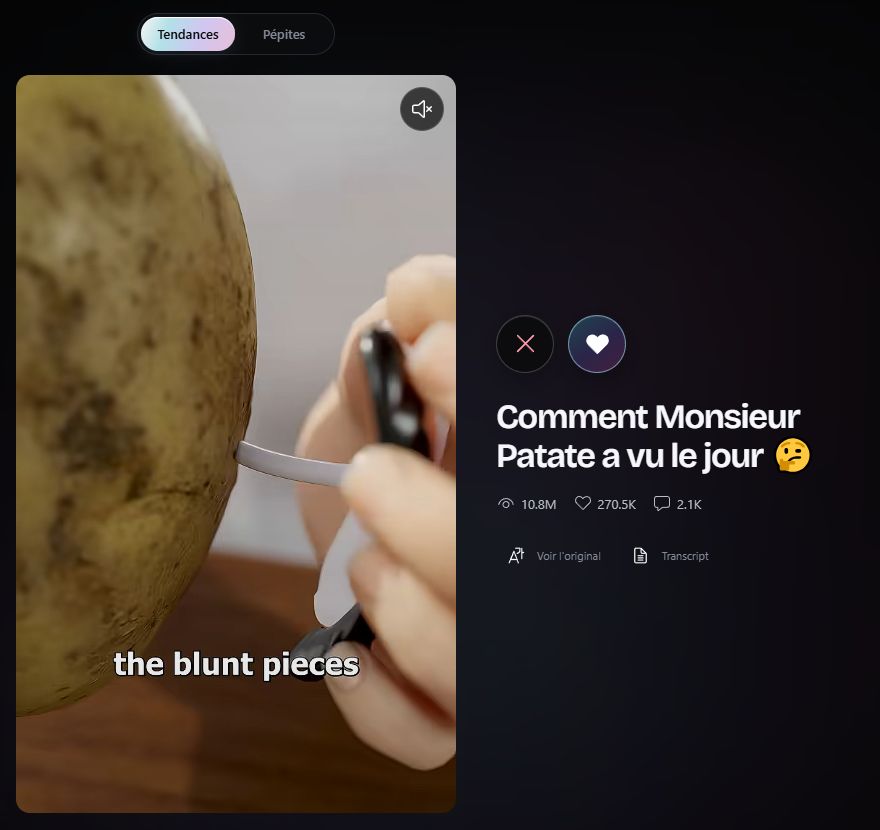 Capture réelle de Gems : Une vraie idée dans Découvrir