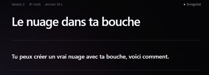 Capture réelle de Gems : Votre accroche et votre script