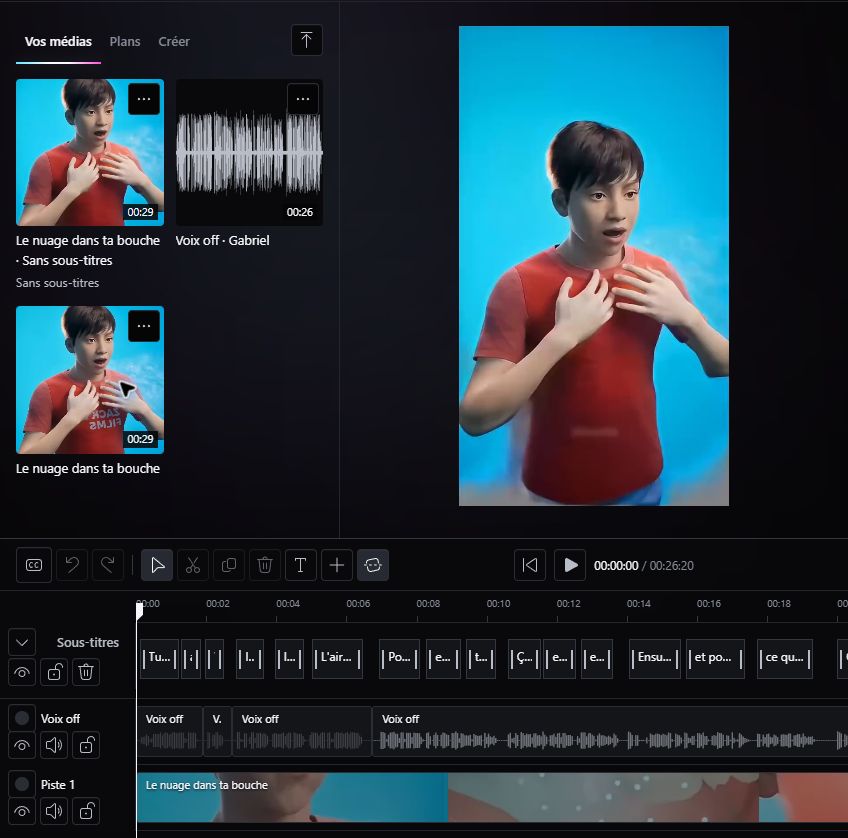 Capture réelle de Gems : Votre montage dans Studio